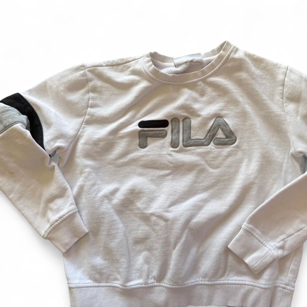 Fila Men's White and Grey Sweatshirt
